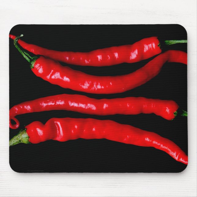 Fyra röda chilies mpcna musmatta (Framsidan)