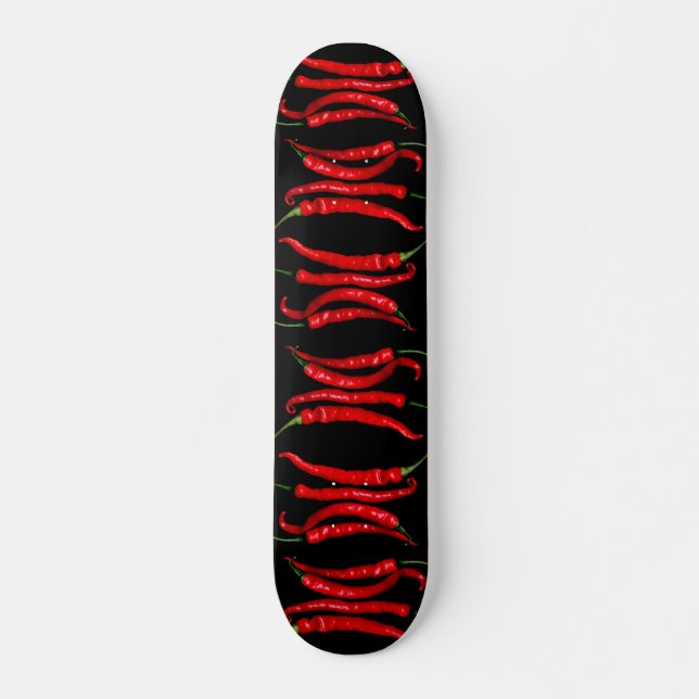 Fyra röda Chilies sdcn Mini Skateboard Bräda 18,5 Cm (Framsida)