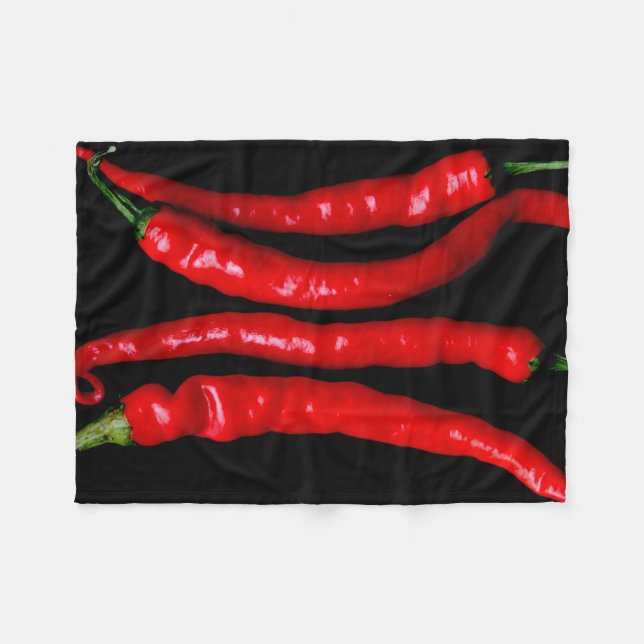 Fyra röda chilifrukter fba fleecefilt (Framsidan (Horisontell))
