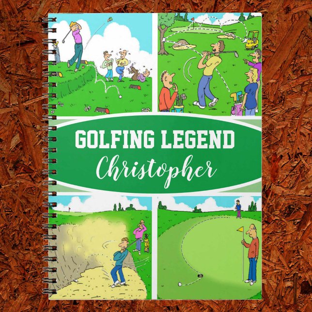 Fyra roliga golfscener anteckningsbok (Skapare uppladdad)