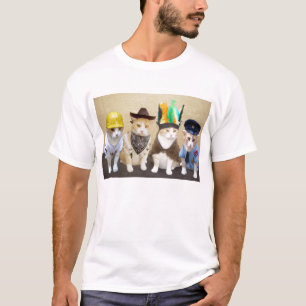 Fyra roliga katter tee