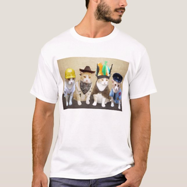 Fyra roliga katter tee (Framsida)