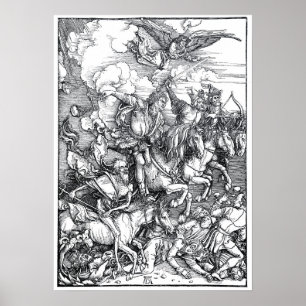 Fyra ryttare av apokalypset - Albrecht Durer Poster