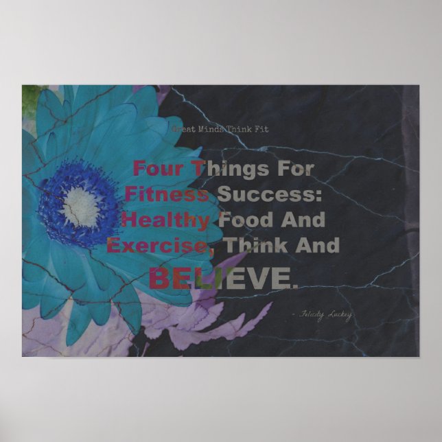 Fyra Sak för lyckad träning Poster (Framsidan)