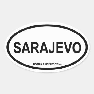 FYRA Sarajevo Ovalt Klistermärke