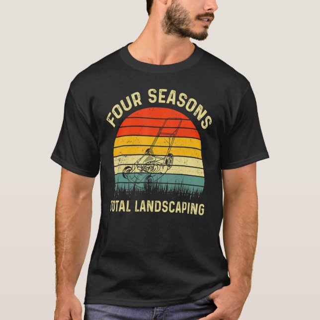 Fyra säsong totalt landskaps-Gräsmatta för trädgår T Shirt (Framsida)