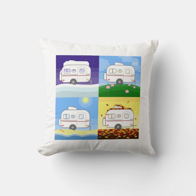 Fyra säsonger av scampen kudder kudde (Framsida)