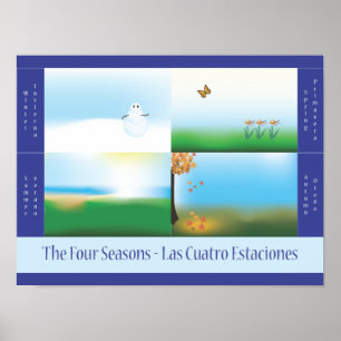Fyra säsonger Bilingual School Poster