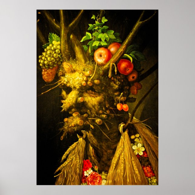 Fyra säsonger - Giuseppe Arcimboldo Poster (Framsidan)