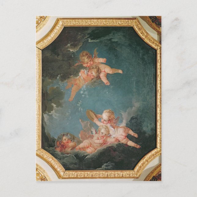 Fyra säsonger i Salle du Conseil - Winter Vykort (Framsida)