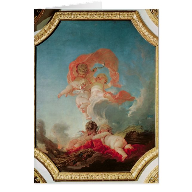 Fyra säsonger i Sallen du Conseil - sommar Hälsningskort (Framsidan)