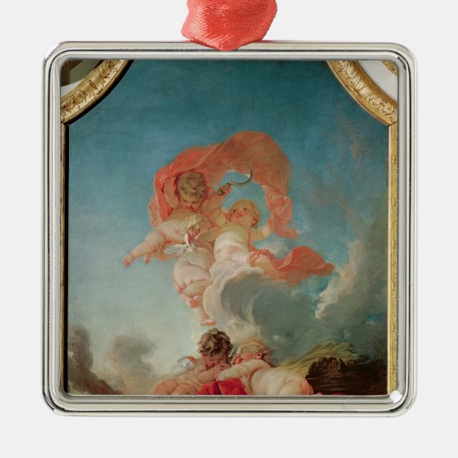 Fyra säsonger i Sallen du Conseil - sommar Julgransprydnad Metall (Framsidan)