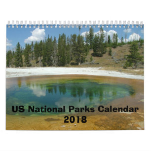 Fyra säsonger i US-nationalparkkalendern 2018 Kalender