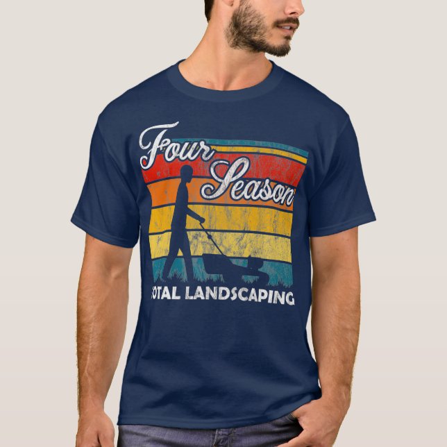 Fyra säsonger, total landskapshöjande Vintage T Shirt (Framsida)