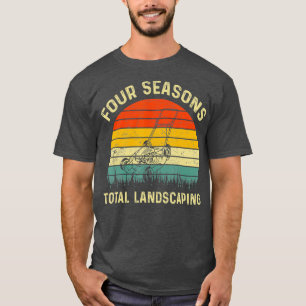 Fyra säsonger totalt landskapsling solnedgång graf t shirt