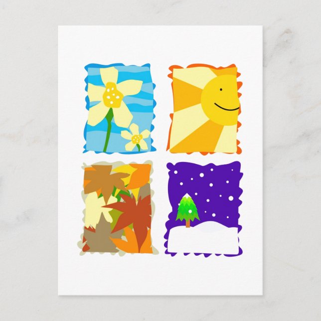 Fyra säsonger vykort (Framsida)