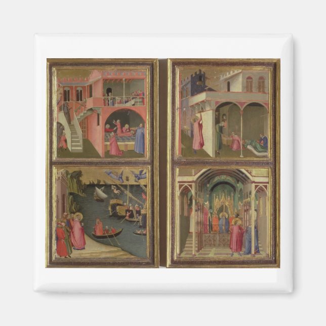 Fyra scener från St. Nicholas Life: St. Nic Magnet (Framsidan)