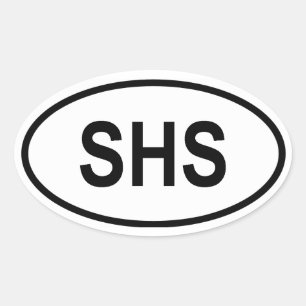 FYRA "SHS"-Kungariket Serber, kroater och slovener Ovalt Klistermärke
