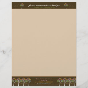 Fyra sjöar Träd Nature Woodland Letterhead Brevhuvud