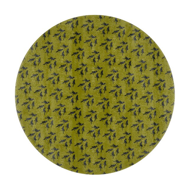 Fyra sjungande fåglar Utklippsbar stencilstil 4 (Framsidan)