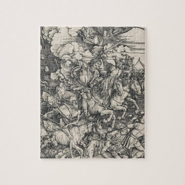 Fyra skicklig ryttare av apokalypset vid Durer Pussel (Vertikal)