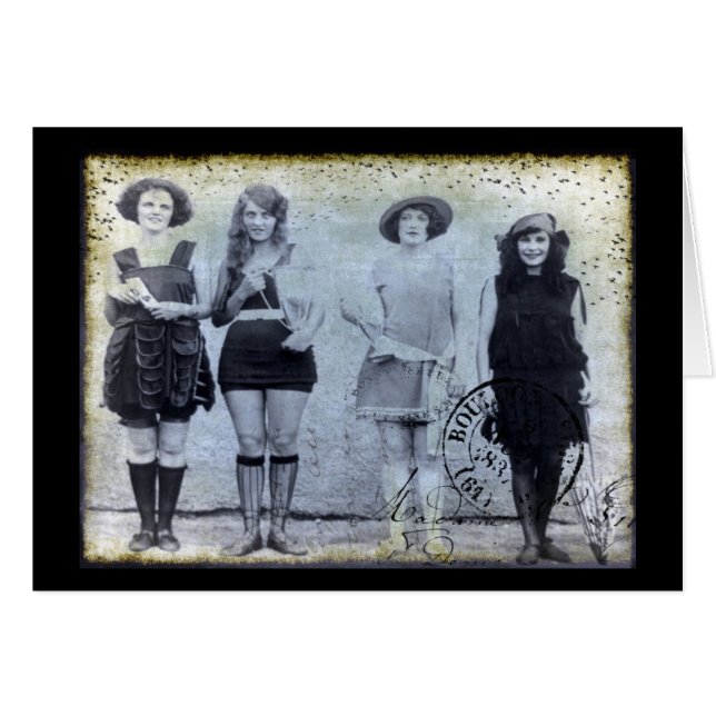 Fyra skönhetsvinnare Tävling Hälsningskort (Framsidan Horizontal)