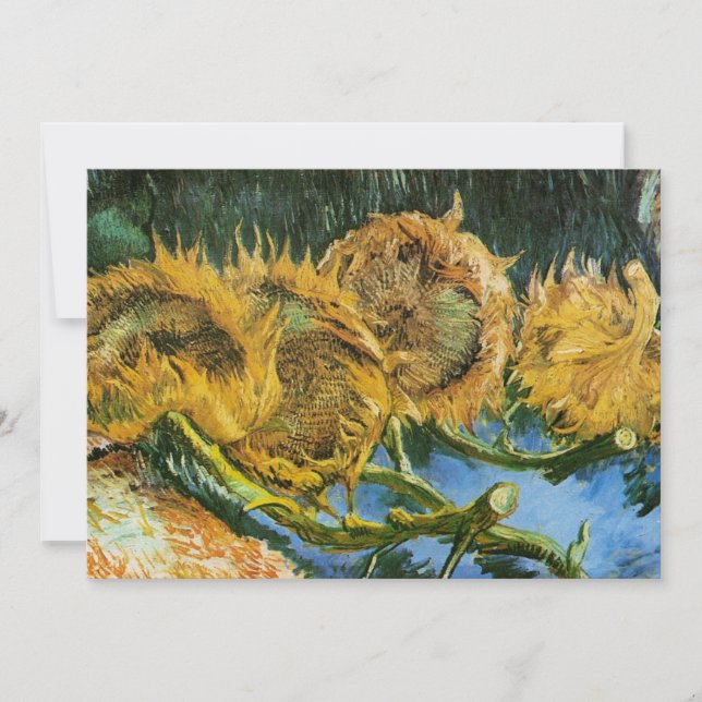 Fyra skurna solrosor av Vincent van Gogh (Framsida)