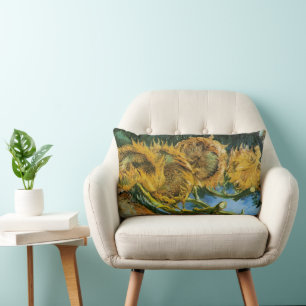 Fyra skurna solrosor av Vincent van Gogh Lumbarkudde
