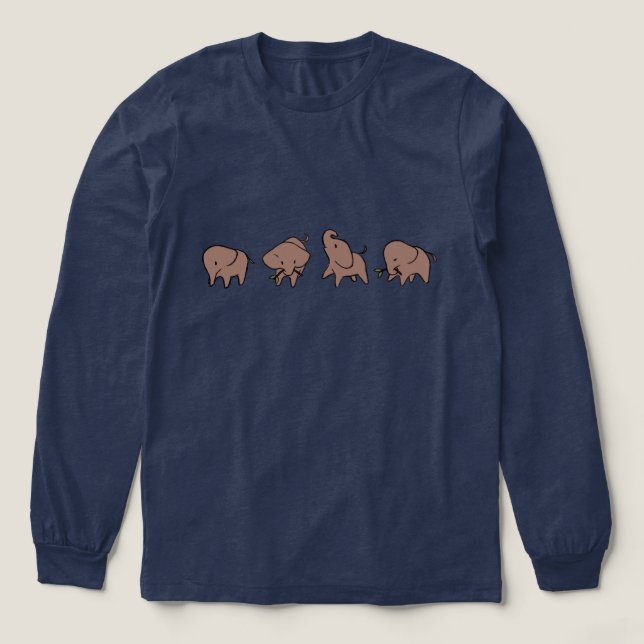Fyra små elefanter t shirt (Design framsida)