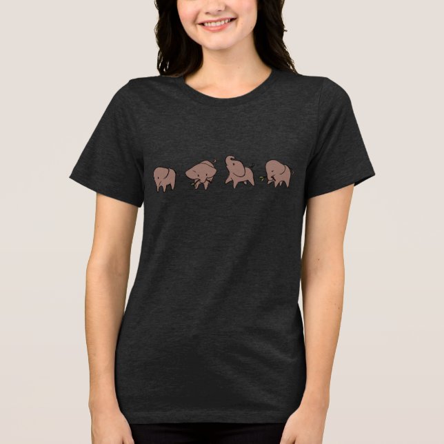 Fyra små elefanter t shirt (Framsida)