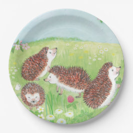 Fyra små hedgehogs i Meadow