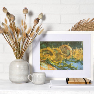 Fyra snittblommor av Vincent van Gogh, fin konst Poster
