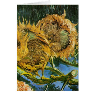 Fyra snittblommor av Vincent van Gogh Hälsningskort