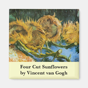 Fyra snittblommor av Vincent van Gogh Magnet