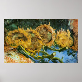Fyra snittblommor av Vincent van Gogh Poster