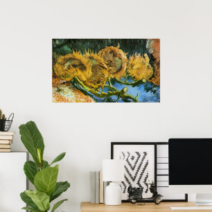 Fyra snittblommor av Vincent van Gogh Poster