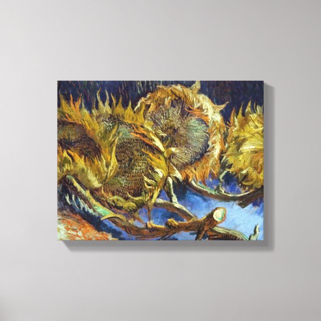 Fyra snittblommor Painting Vincent van Gogh Canvastryck (Framsida)