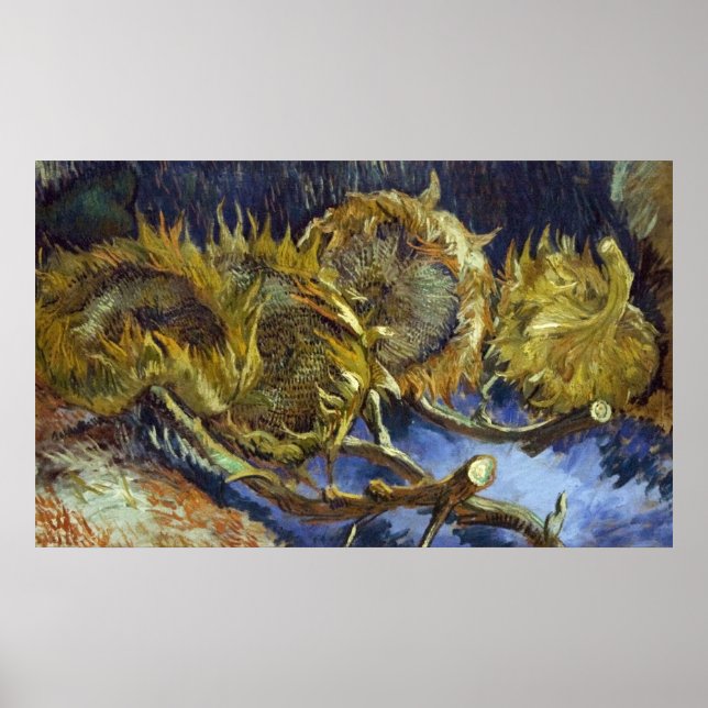 Fyra snittblommor - Van Gogh - c1887 Poster (Framsidan)