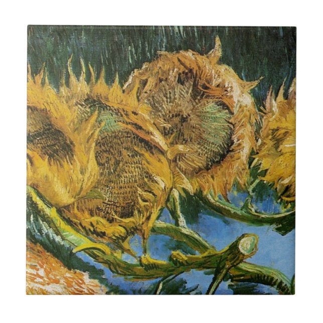 Fyra snittblommor, Vincent van Gogh Kakelplatta (Framsidan)