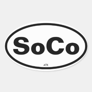 FYRA SoCo Oval-påsar Ovalt Klistermärke