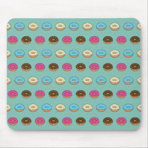 Fyra sorterade Donuts Mönster Musmatta