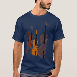 Fyra stiliserade Violins Player T Shirt