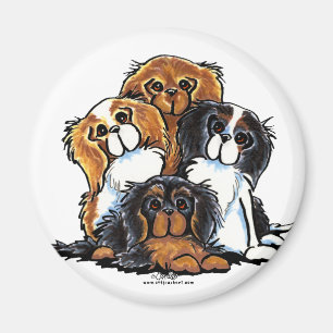 Fyra stolt Spaniels för kung Charles Magnet