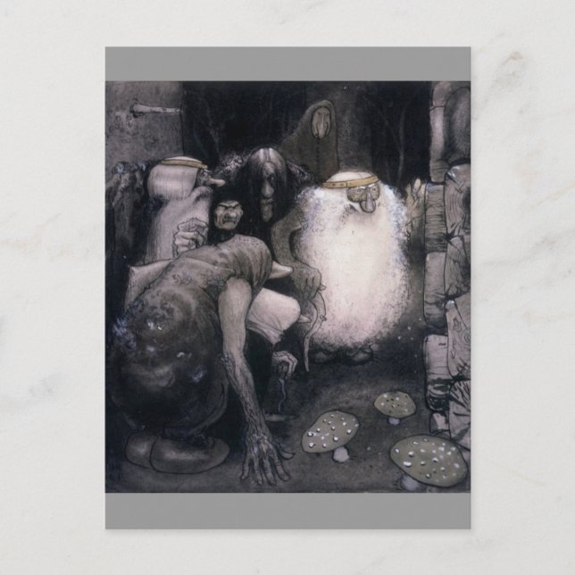 Fyra stora Troll Vykort (Framsida)