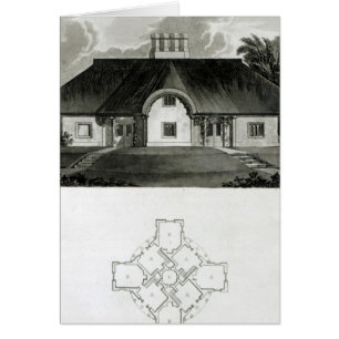 Fyra stugor, 1818 hälsningskort
