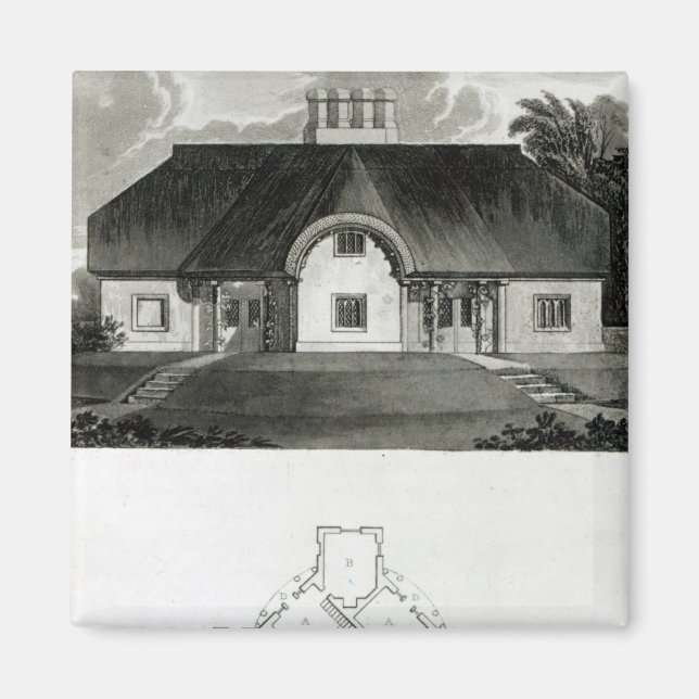 Fyra stugor, 1818 magnet (Framsidan)