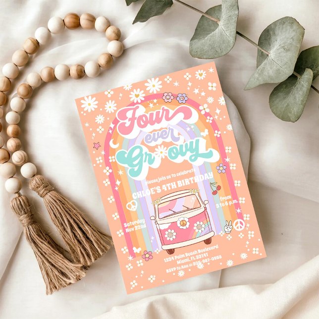 Fyra Superhärlig Födelsedagsinbjudan Inbjudningar (Skapare uppladdad)