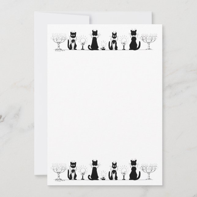 Fyra Svarta katter, Louis Wain Inbjudningar (Framsida)