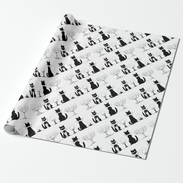 Fyra Svarta katter, Louis Wain Presentpapper (Utrullad)