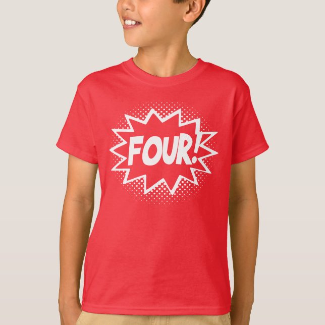 FYRA! T-tröja för logotyp för 4e T-shirt (Framsida)